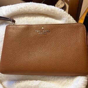 Kate Spade Tan Leather Wristlet
